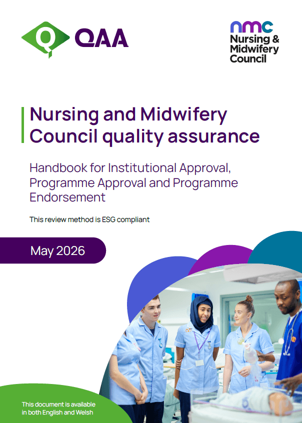 Cover image of the NMC Handbook for Institutional Approval