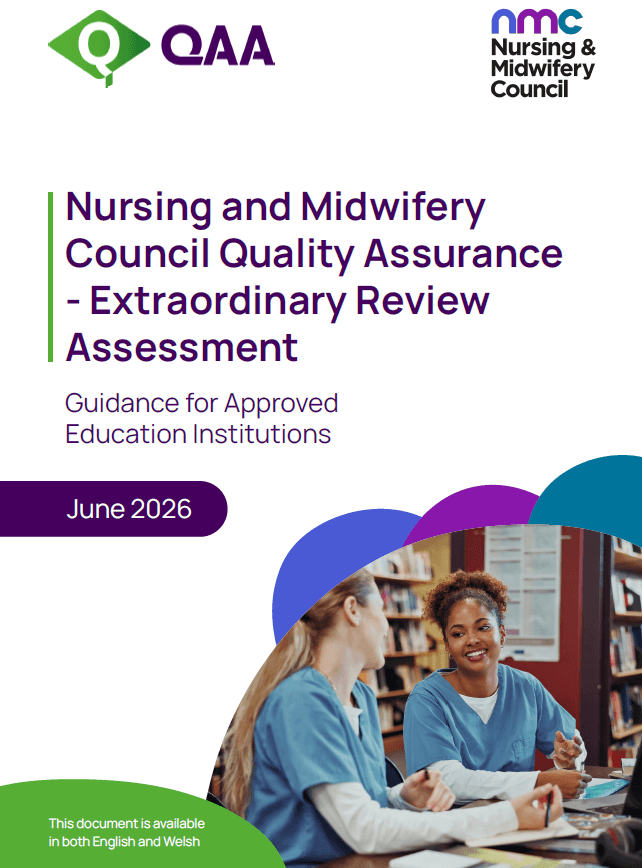 Cover of the guidance document titled “Extraordinary Review Assessment: Guidance for Approved Education Institutions.