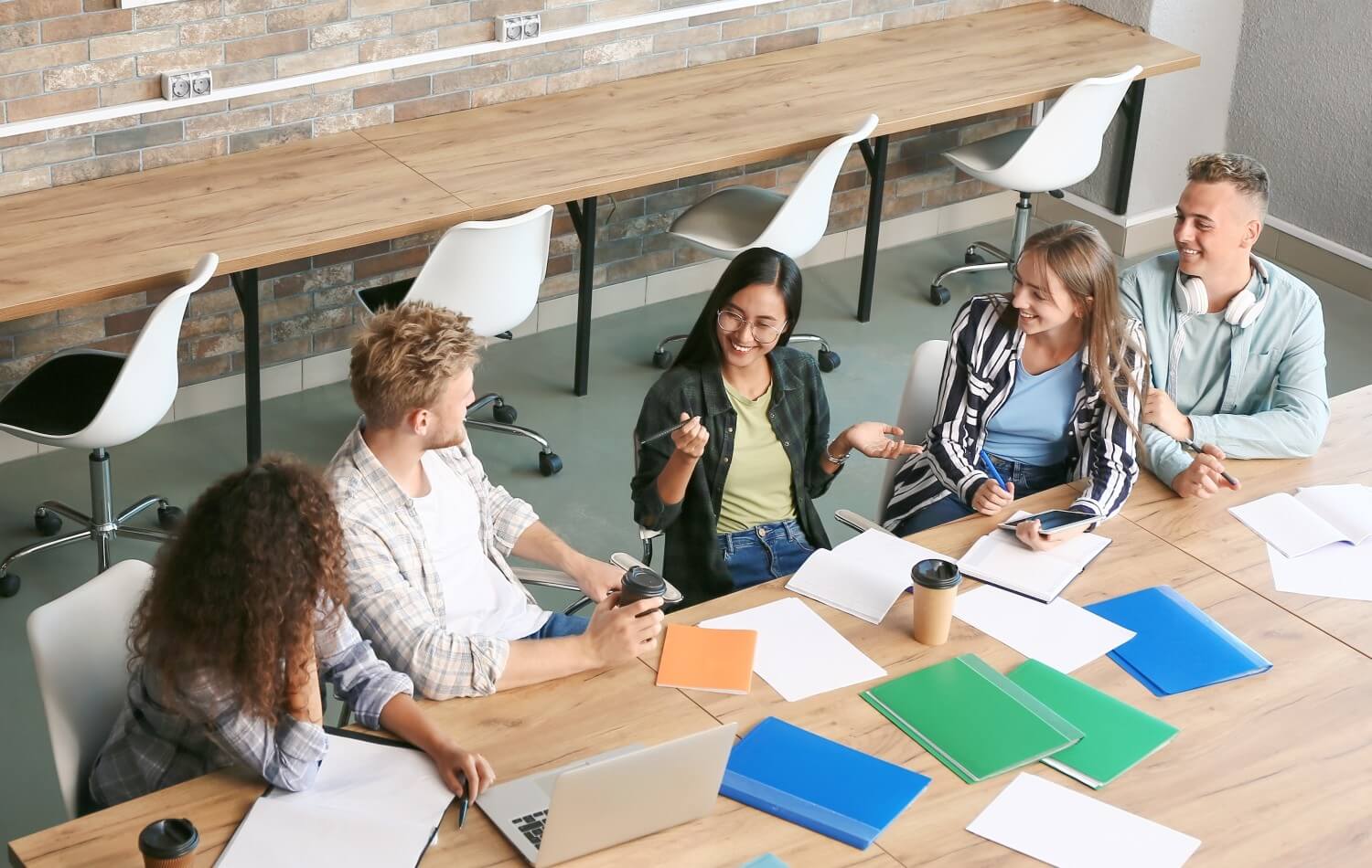 Students in a group discussion