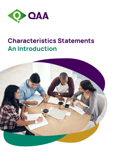 Cover of the guidance document titled “Characteristic Statements - An Introduction'