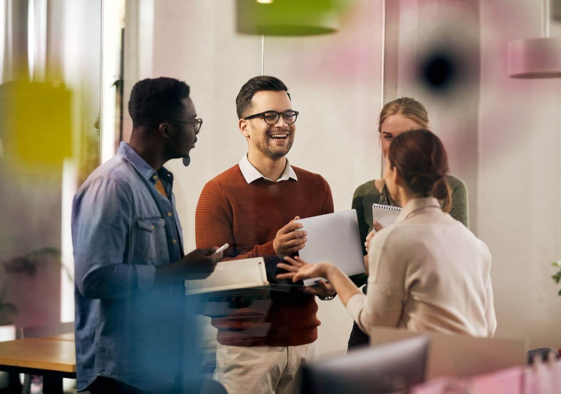 Group discussion between colleagues