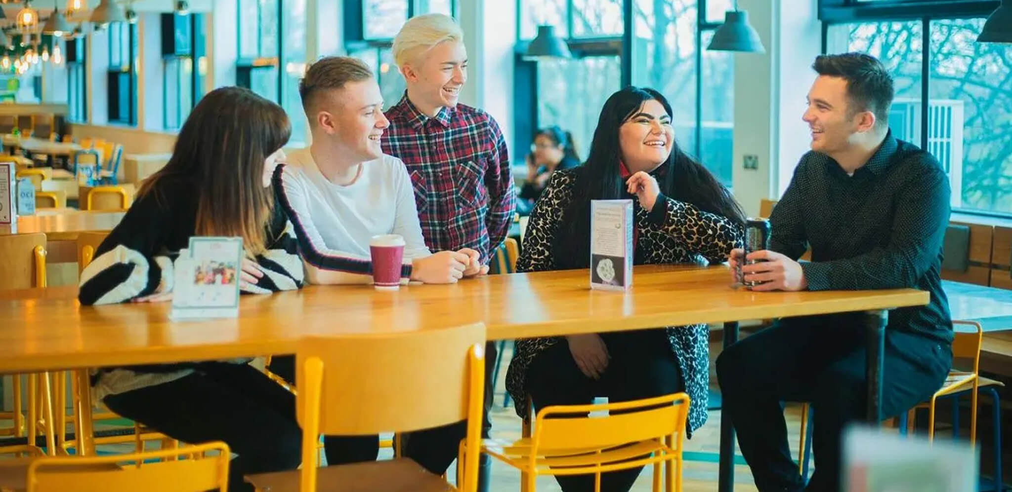 Group of Salford University students on campus