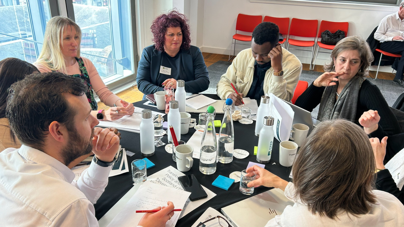 A group of people participating in a STEP discovery day.
