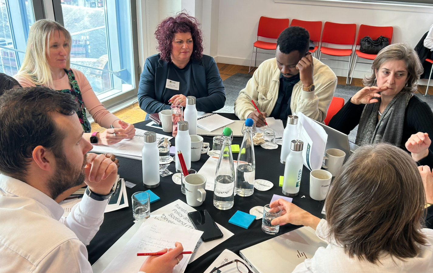 A group of people participating in a STEP discovery day.